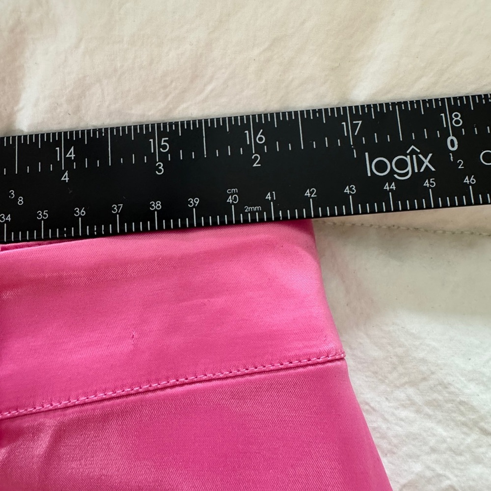 Meshki Bunblegum Pink Satin High-Waist Flare Pants sz XL - Picture 8 of 8